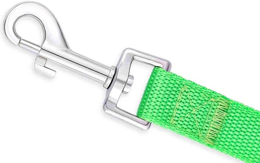 AMAGOOD 6 FT Puppy/Dog Leash, Strong and Durable Traditional Style Leash with Easy to Use Collar Hook,Dog Lead Great for Small and Medium and Large Dog (3/4 in x 6 ft(Pack of 1), Green)