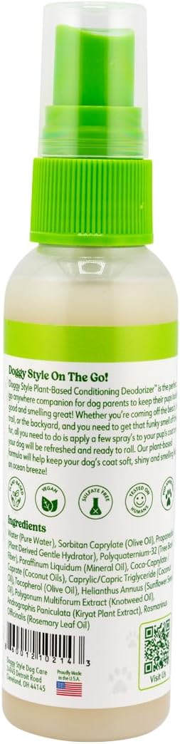Dog Deodorizing Spray – Conditioning Dog Cologne with Natural Rosemary Extract, Plant-Based Odor Neutralizer for Dogs, Hypoallergenic Coat Refresher for Puppies & Sensitive Skin