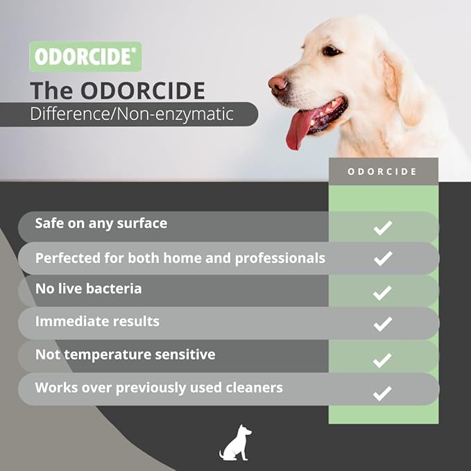 Odorcide Odor Eliminator Concentrate: Odor Eliminator for Strong Odor on Carpets, Hardwood & More - Smoke, Sweat & Pet Odor Eliminator for Home w/Non-Enzymatic Formula - Fresh Scent - 16 oz