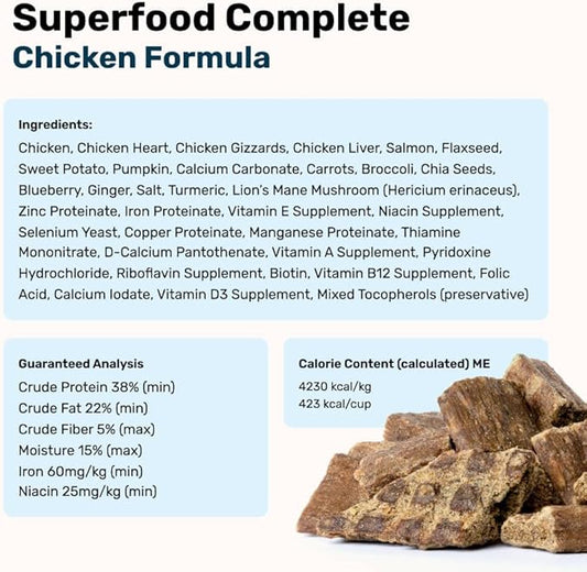 BADLANDS RANCH by Katherine Heigl – Superfood Complete Air-Dried Chicken Dog Food – High Protein with Superfoods for Daily Wellness & Consistent Nutrition – 24 oz (Pack of 4)