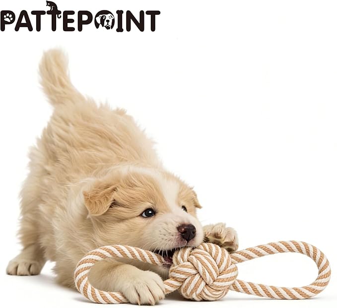 PATTEPOINT Dog Rope Toy for Small Dog 5pcs, Natural Chew Toys for Puppy, Medium & Small Dogs, Tug of War Rope for Puppies Clean & Relieve Teething
