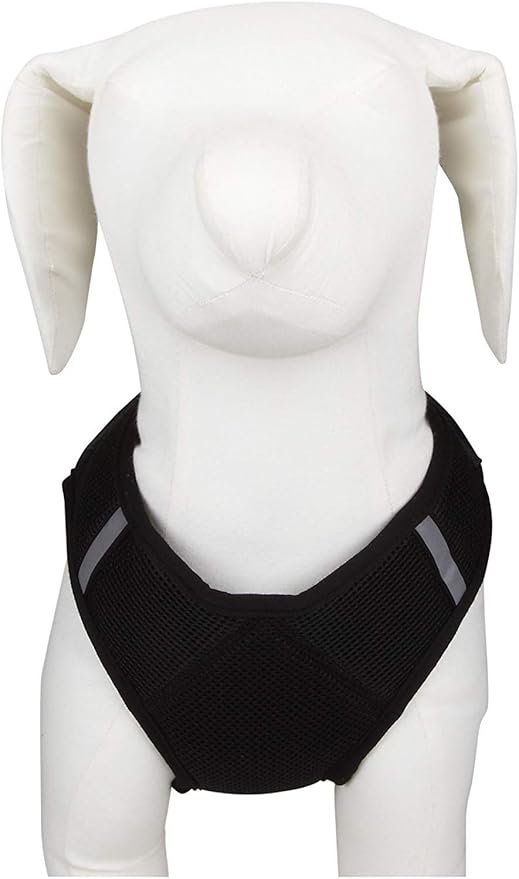 THE WORTHY DOG Step-in Dog Harness for Large Dogs, Comfortable Mesh, Reflective, Strong Hook and Loop Closure, Quick Release Buckle, Black, XXX-Large