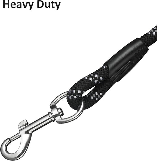 2 Pack Black&Orange 50FT Long Dog Training Leash for Medium/Larege Dogs for Walking Camping Outside