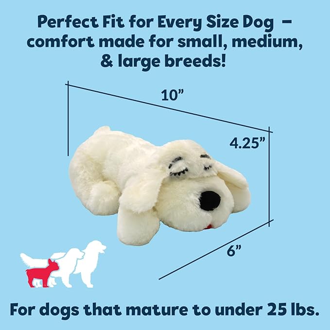 Snuggle Puppy Junior Heartbeat Puppy Toy - Heartbeat Puppy for Dogs - Pet Anxiety Relief and Calming Aid - Comfort Dog Toy - Behavioral Training and Sleep Aid Cuddle Buddy - Golden