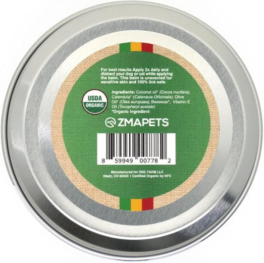 Ziggy Marley's Paw Balm for Dogs – USDA Organic Topical Protect, Soothe, and Heal Dry Cracked Paw Pads – Made with Coconut Oil, Calendula, Beeswax, and Vitamin E- 2 oz