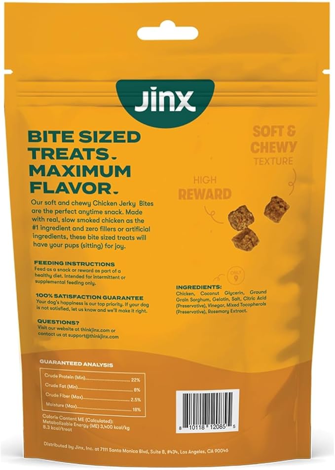 Jinx Chicken Bites Bundle, Soft Jerky Dog Treats - 5oz (Pack of 2)