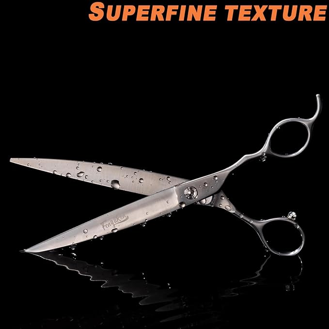 High-end Professional Dog Grooming Scissors Pet Grooming Shears 7.5 Inches Extremely Very Sharp Made Of Stainless Steel Alloy By Hand For Dog Cat Groomer