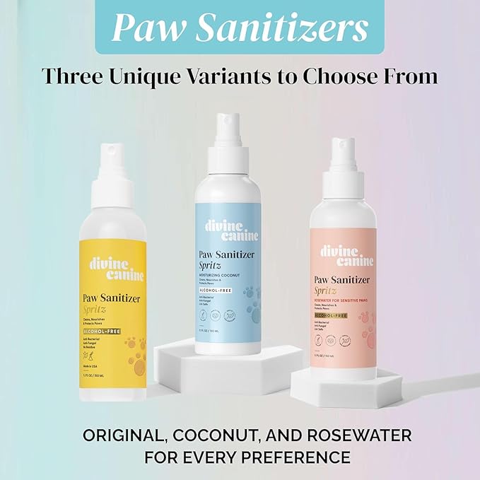 Dog Paw Cleaner - 5.1 Fl Oz of Alcohol Free Paw Cleansing Spray - Made with Rosewater, Aloe, Copaiba Oil, and Lemongrass Oil to Nourish and Clean Paws - Made in The USA