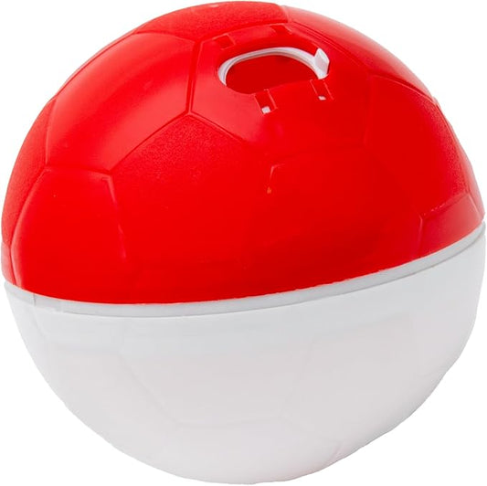 amicus Mini - Crazy Ball - Dog Treat Ball - Interactive Treat Dispensing pet Toys - Pets Enrichment Toys - Pets Toys to Keep Them Busy - Slow Feeder - 100g/3.5 oz - Red/White