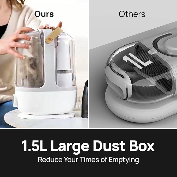 Pet Grooming Vacuum Kit - Cat & Dog Grooming Kit for Easy Pet Care at Home & Outdoor, 12000 Pa Powerful Suction, 8000mAh Vaccum Cleaner - Includes Clippers, Brush, Nail Trimmer Grinder