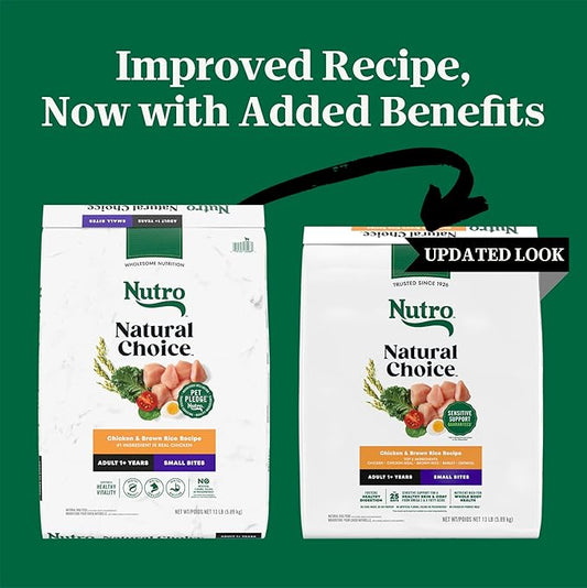 Nutro Natural Choice Adult Small Bites Dog Food, Chicken & Brown Rice Recipe, 13 lb. Bag
