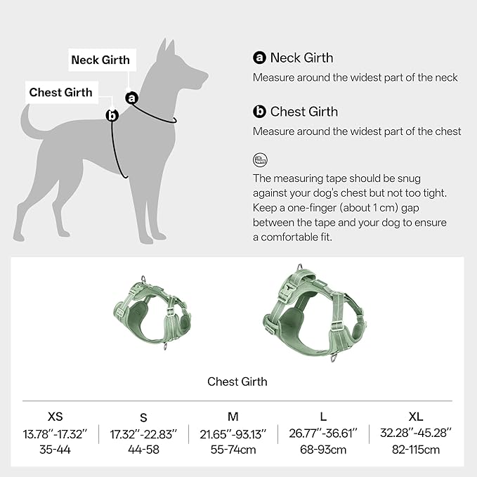 All-Weather No Pull Dog Harness Reflective Vest Harness QR Code Anti-Lost Adjustable Quick-Release Buckle Soft Padded Breathable Harness for Small Medium Large Dog (Light-Olive, XS)