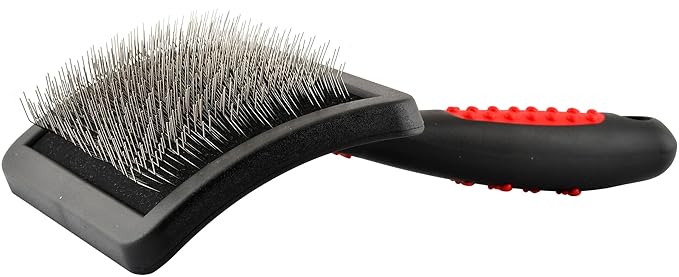 Jeffers Soft Pin Universal Slicker Brush for Dogs & Cats, Grooming Brush for Sensitive Skin, Remove Mats, Loose Fur, & Dead Hair, Tangle Detangler, Safe Grooming Tool - Large 4½" x 3-3/8"