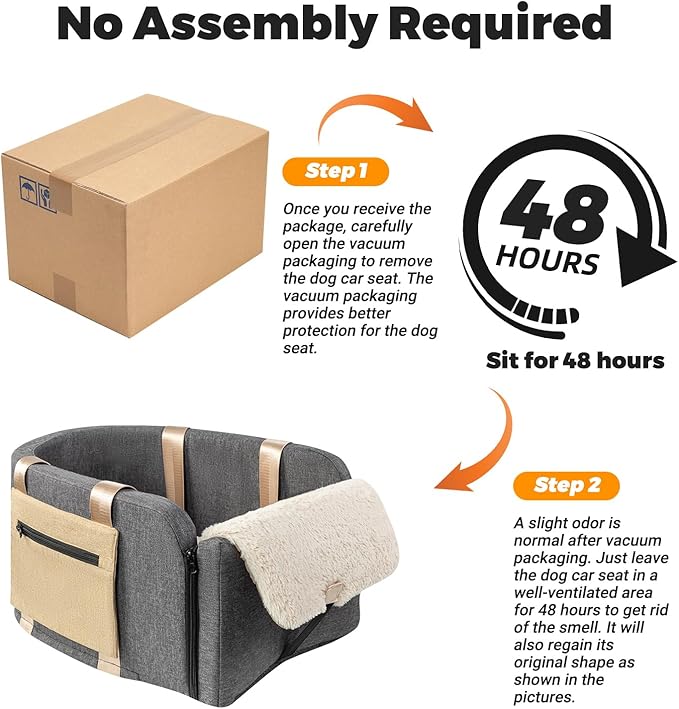 Cathpetic Large Console Dog Car Seat - Truck Dog Booster Seats for Big Console Vehicles Large Space for Dogs UP to 18lbs, Pretty Sturdy Pet Car Seat Designed for Pickup and Trucks