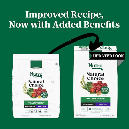 Nutro Natural Choice Adult Small Bites Dog Food, Lamb & Brown Rice Recipe, 30 lb. Bag