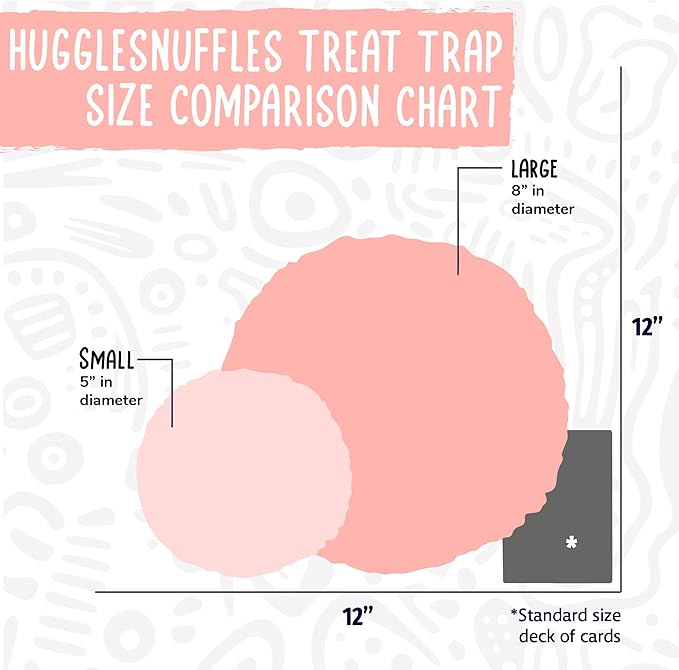 HuggleSnuffles HuggleFleece Treat Dispensing Ball - Interactive Enrichment Toys for Dogs, Dog Treat Dispenser Puzzle for Mental Stimulation & Boredom, Puppy Feeder Games to Keep Them Busy - Large (8")