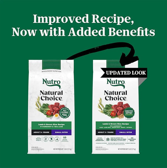 Nutro Natural Choice Adult Small Bites Dog Food, Lamb & Brown Rice Recipe, 5 lb. Bag