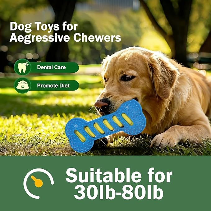 Interactive Dog Chew Sound Toy, Made of TPR Material, is bite-Resistant and Durable. It can be Used for Dog Teeth Cleaning and Training, and is an Ideal Toy for Dogs.(Blue)