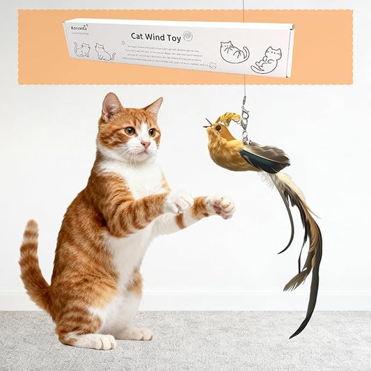 Interactive Cat Wand Toy Set, 11 PCS Retractable Wand Toys for Indoor Cats, Refills Attachment - Feather Toys, Plush Birds,Mice, Insects, and Swallows for Play Chase Exercise