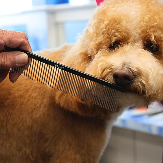 FlexIt Dog Grooming Comb - Perfect for Undercoat Deshedding, Undercoating & Finishing (Comb Only)