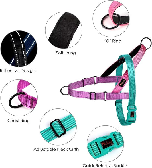 Didog No Pull Dog Harness with Soft Padded Handle, Quick Fit & Lightweight Adjustable Vest Harness, Easy for Training Walking for Small & Medium and Large Dogs(Dark Green,S)