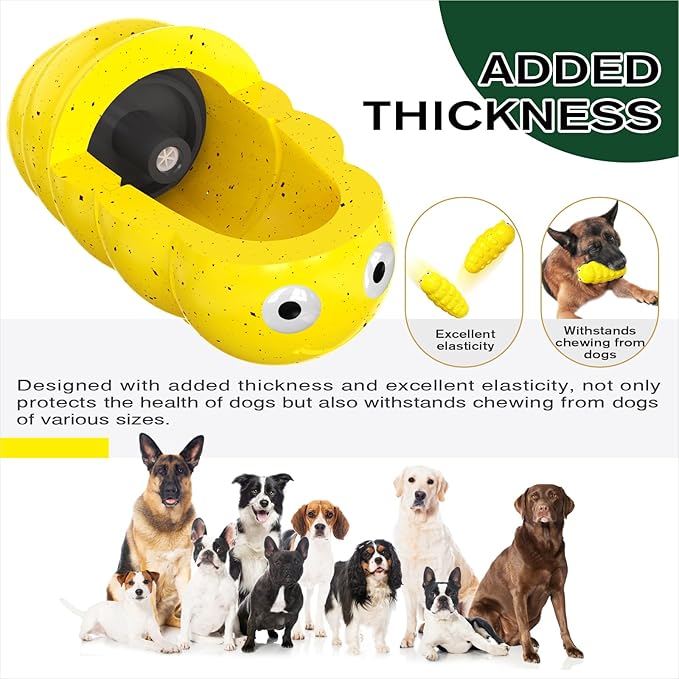 LiuMelinda Dog Chew Toys for Aggressive-Chewers - Indestructible Dog Toy for Aggressive Chewer,Tough Chew Toys for Dogs (Rubber Yellow-Insect)