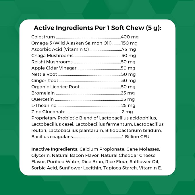 Progility Allergy & Immune Supplement for Dogs – Advanced Daily Immune System & Seasonal Allergy Support with Probiotics, Soft Chews (90 Count)