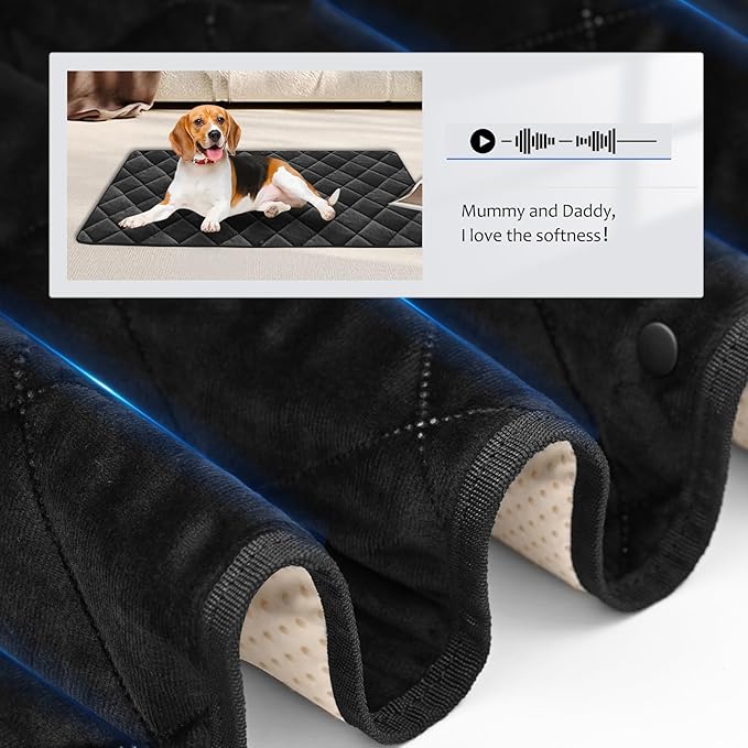 ROUWINNE Back Seat Extender for Dogs-with Removable Soft Blankets, Hard Bottom Dog Car Seat Cover for Back Seat, Sturdy Backseat Extender for Dogs, Waterproof Dog Hammock for Car, SUV