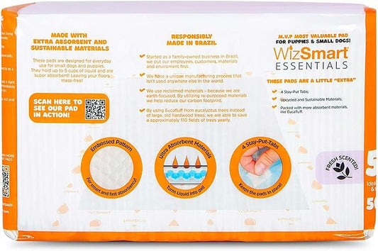 WizSmart Essentials Pads, Large, 50ct, Fresh Scented