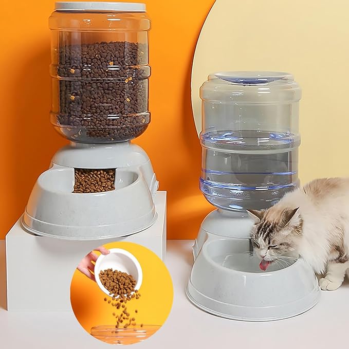 cucurbita Automatic Dog Feeders, Dog Feeder Dispenser for Large Dogs, 3 Gallon Gravity Automatic Dog Cat Feeder Station, Dry Food Storage Container Bowl for Adult Dogs
