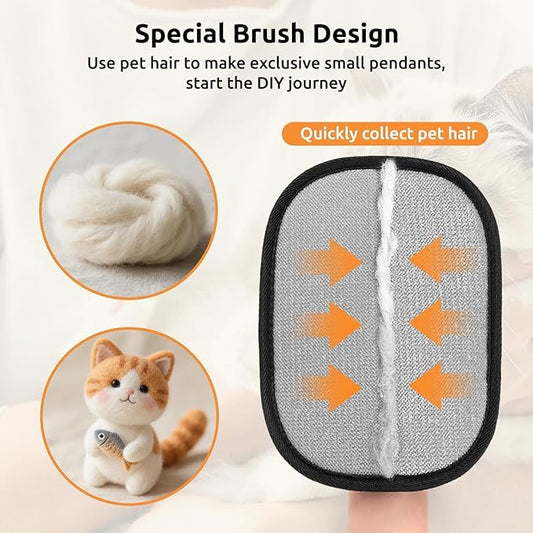 SAWMONG Pet Hair Removal Glove, 2Pcs Cat & Dog Reusable Pet Hair Remover Gloves New Upgrade, Grooming Pet Hair Remover Tool