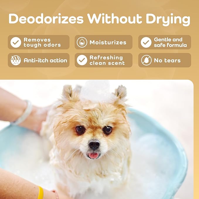 Sensitive Care -Tangle-Free-Silky Shine Softening and detangling Shampoo, Delicate Coat Clean & Odor Control Shampoo – Advanced Shine Formula for Dogs (Pomeranian, 16 Fluid Ounces)