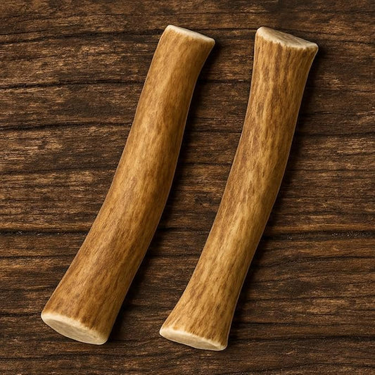 WhiteTail Naturals - Deer Antlers for Dogs - (Medium Whole- 2 Pack) - All Natural Antler Dog Chew - Naturally Shed, Long Lasting Chew Bone, Crafted in Texas
