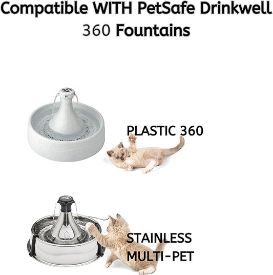 NISPIRA Charcoal Water Filter Replacements for Drinkwell 360 Pet Dog Cat Water Fountain, 12 Packs