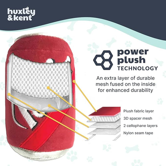 Huxley & Kent Funny Dog Toy w/Squeaker – Power Plush Squeaky Dog Toys for Small, Medium & Large Dogs – Soft Stuffed Animal for Indoor Play & Fetch - Fetchies® Walter Melon, Small