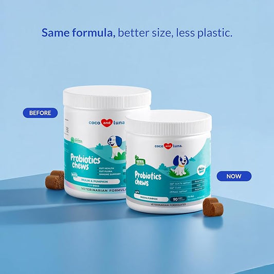Probiotics for Dogs Digestive Health - Support Gut Health, Diarrhea, Gas, & Seasonal Allergies - with Honey, Pumpkin and Prebiotics for Digestive Support, Bad Dog Breath & Constipation