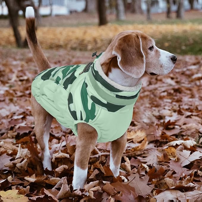 Lelepet Warm Dog Winter Coat Dog Coats for Small Dogs Waterproof Dogs Jacket with Harness Built in Reflective Cold Weather Coats Windproof Zip-Up Winter Fleece Vest Snowsuit Chihuahua XS