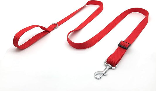 6FT Adjustable Dog Leash, Nylon Dog Leashes for Medium Large Dogs (Red)