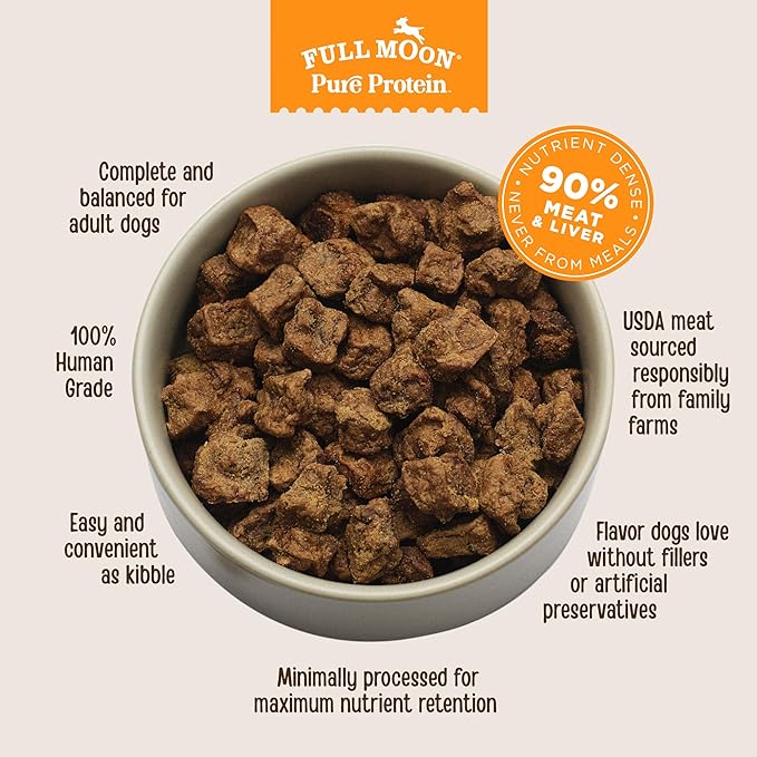 Full Moon Pure Protein Air Dried Dog Food Free Range Chicken Recipe 1lb
