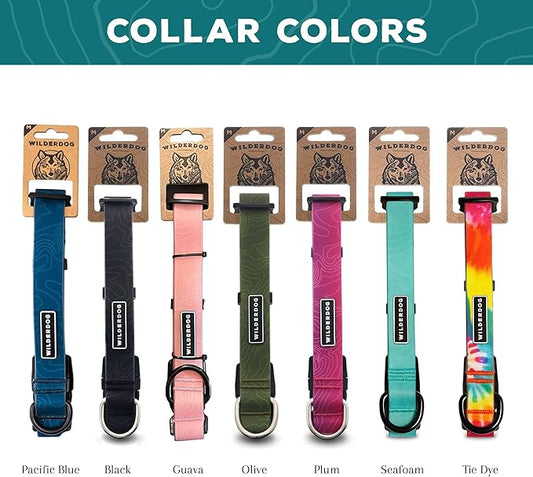 Wilderdog Waterproof Dog Collar - Repels Water & Dirt - Large 17"-24" - Pacific Blue