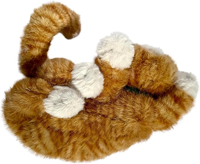 Calmeroos Plush Heartbeat Toys - Calming Separation Anxiety Relief Toys for Puppies and Kittens - Heartbeat Simulator in a Soft Comforting Pillow Pet Plush for Dogs and Cats (Orange Stripe)