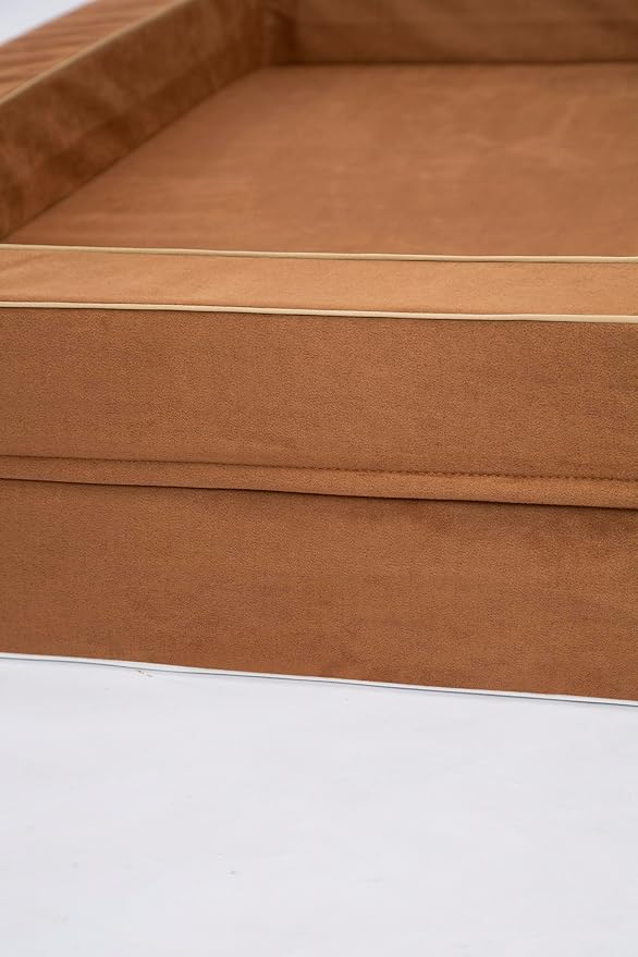 Mama halo Oversized Human Dog Bed & Orthopedic Big Dog Bed, Actual Firm Foam Support, Waterproof Durable Cool Fabric, Smooth Zipper, Joint Relief Pet Bed for X-Large Dog, 52" x 34" (Mocca Mousse)