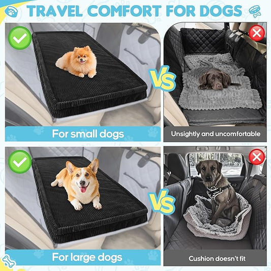 Dog Car Bed, Non-Slip Backseat Extender Pet Mat, Removable Washable Dog Bed for SUVs, Sedans & Trucks, Anti-Slip Travel Bed for Dogs, Easy Clean & Scratch-Proof & Comfort (50"x24.6")