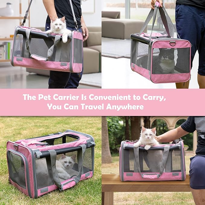 GAPZER Pet Carrier for Large and Medium Cats, Soft-Sided Pet Carrier for Big Medium Cats and Puppy Dog Carriers Cat Carriers, Pet Privacy Protection Travel Carrier