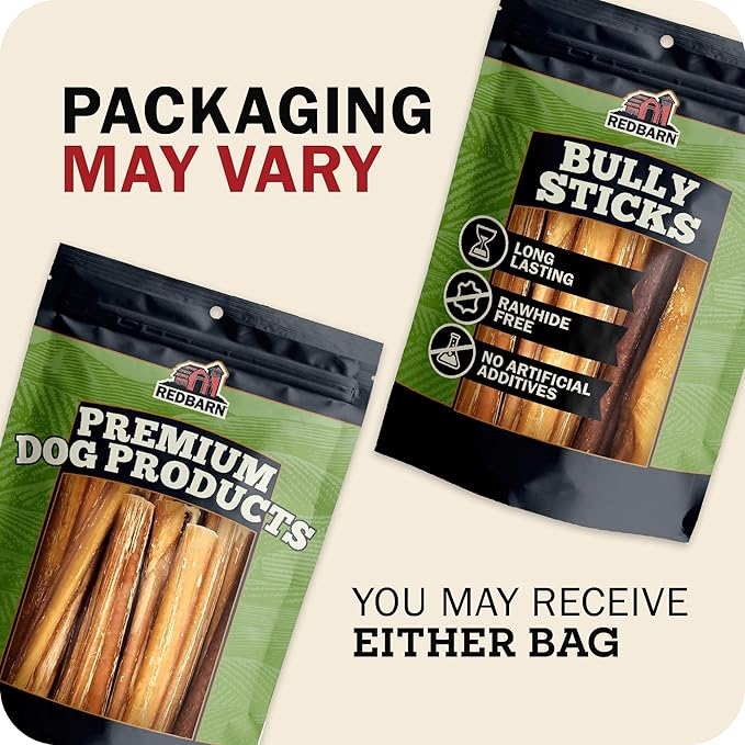 Redbarn Pet Products 12" Braided Bully Sticks for Dogs, Pack of 25
