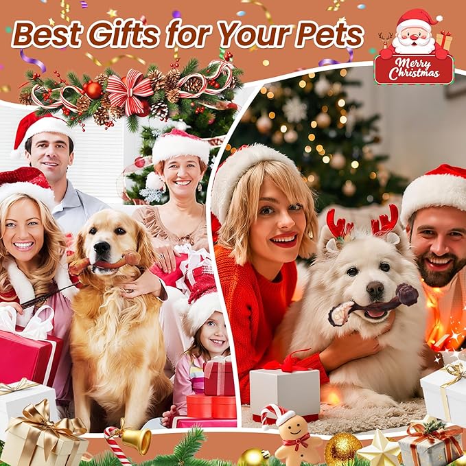 WinTour Indestructible Dog Bones for Aggressive Chewers, Tough Dog Toys for Aggressive Chewers, Durable Chew Toys for Medium & Large Breed, Heavy Duty, Strong & Indestructible Bones for Super Chewers
