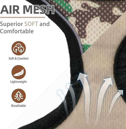 PUPTECK Soft Mesh Dog Harness and Leash Set Pet Puppy Cat Comfort Padded Vest No Pull Harnesses, Camouflage, XS