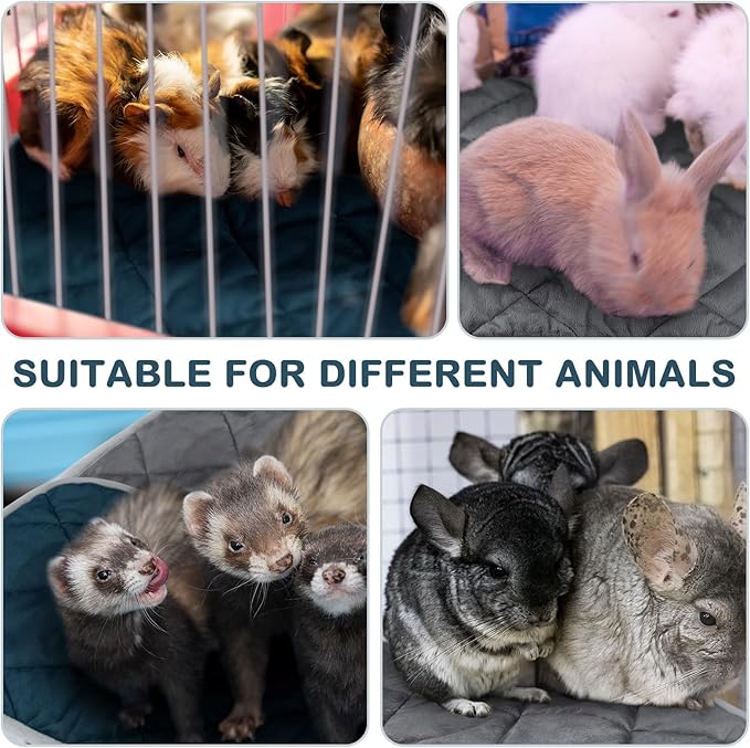 Clysee 8 Pack Self Heating Cat Mat Self Warming Cat Bed Extra Warm Thermal Pet Bed Mat Reflects Body Heat Washable Dog Crate Pad for Indoor Outdoor Pets(Gray, Blue,16 x 20 Inch)