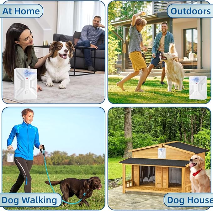 Anti Barking Devices, 3 Modes Ultrasonic Bark Box, Dog Bark Deterrent Devices, Dog Barking Stopper, Anti Barking Device for Dogs Long Range 50ft, Barking Control Devices for Dog Training in Outdoor
