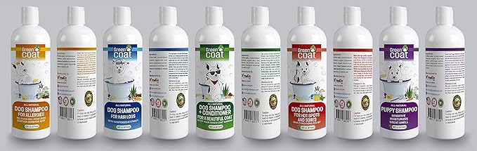 Green Coat Natural Shampoo for Puppy |Formulated for The Most Sensitive Skin | 100% Natural Ingredients | Protects Your Puppy's Skin | Made in The USA | 16fl oz 473 ml.